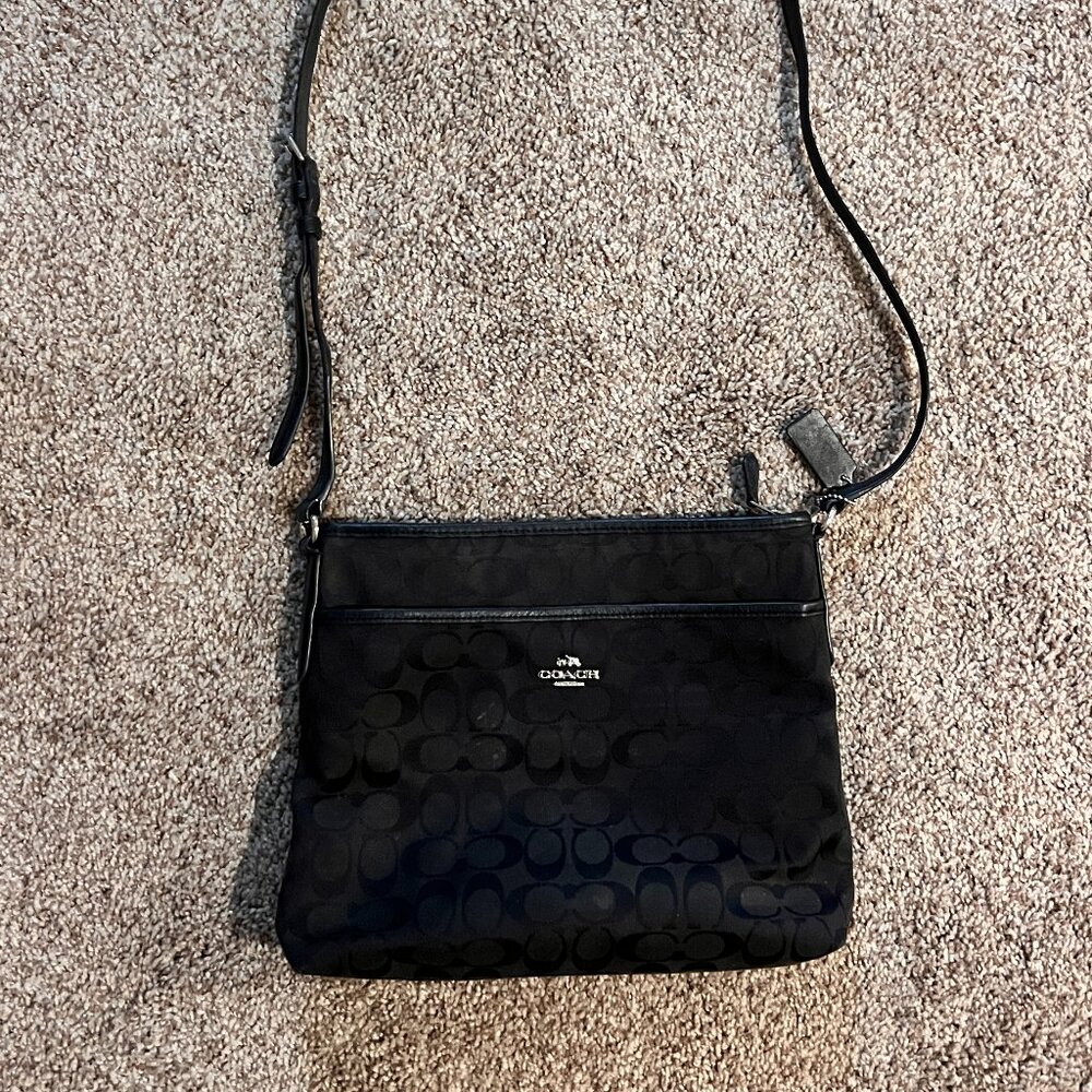 Coach Kit Canvas & Leather Crossbody Bag